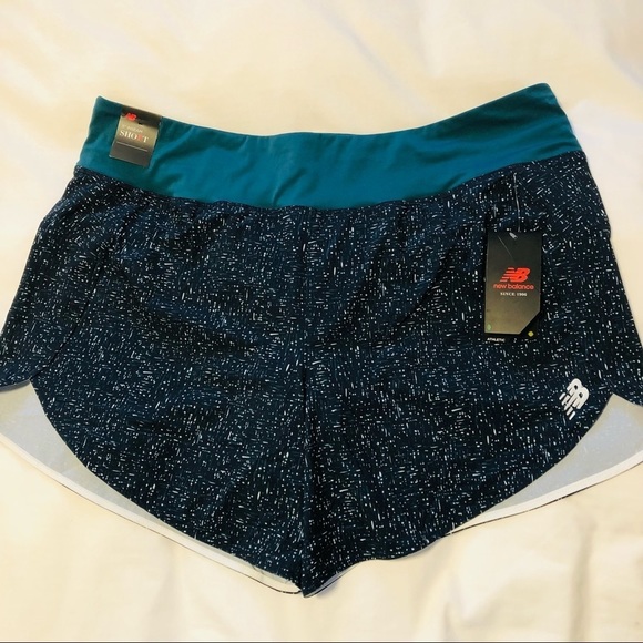 New Balance 2X 5” Active Dry Green Printed Running Short - Picture 1 of 9